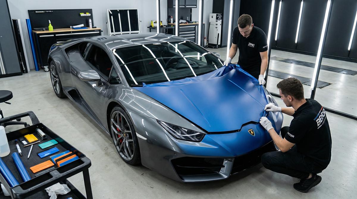 国产视频车身贴膜改装视频